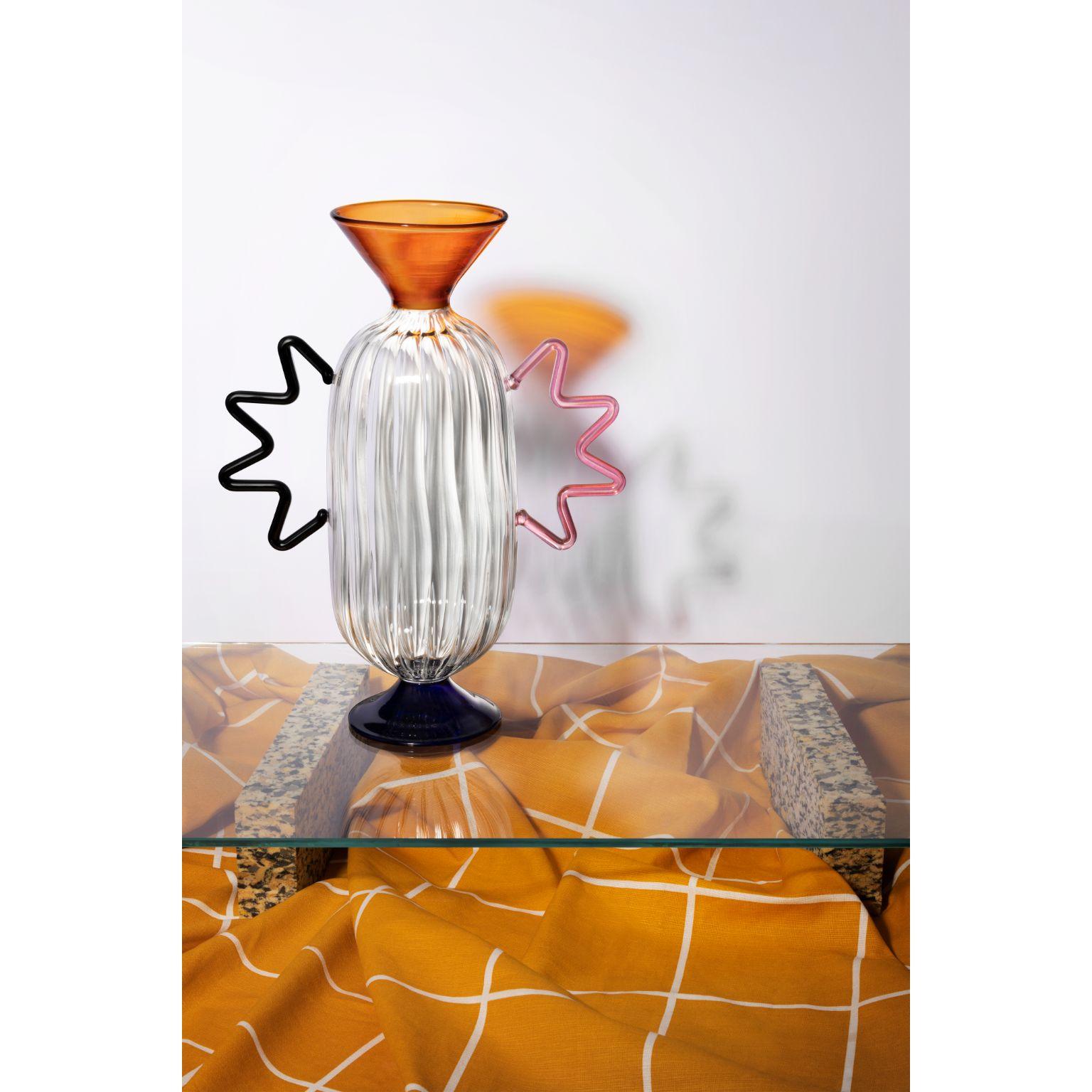 Modern Arabesque Glass Vase by Serena Confalonieri