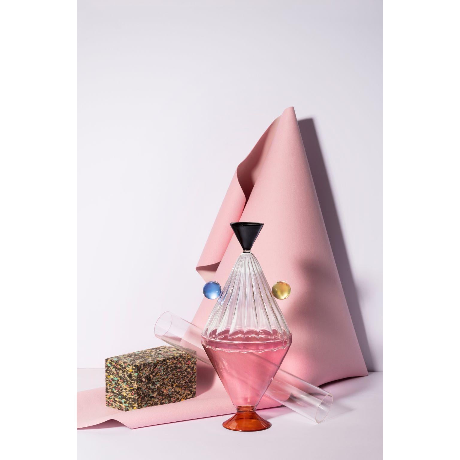 Modern Arabesque Glass Vase by Serena Confalonieri