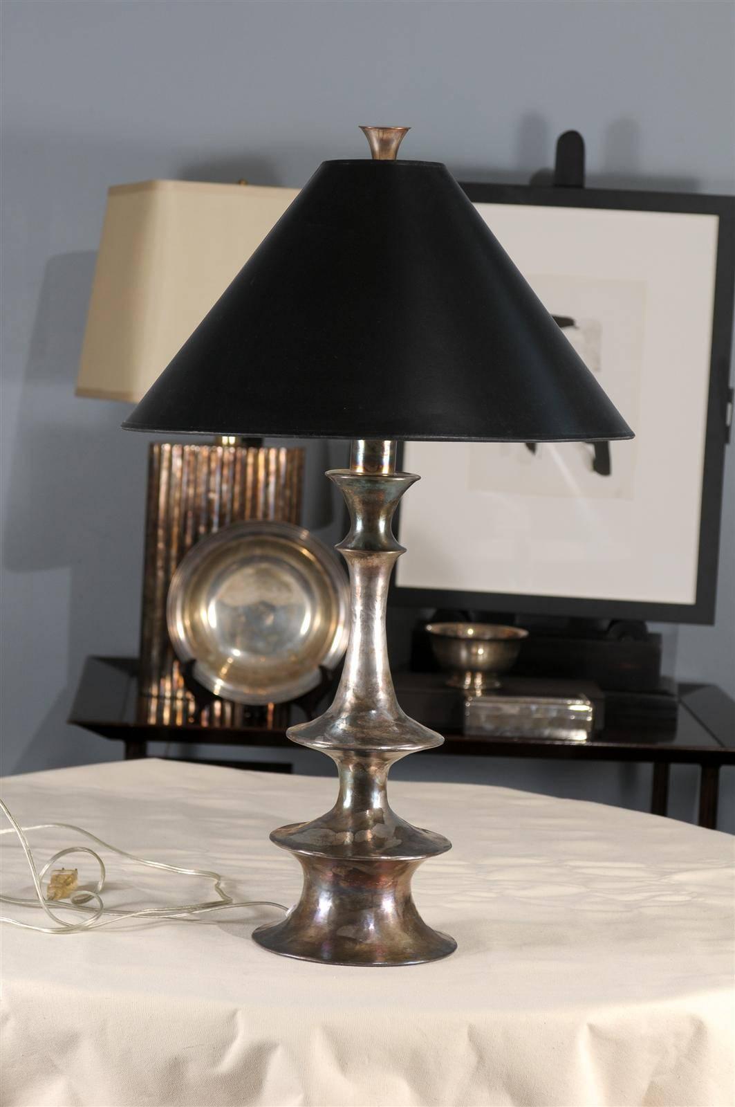 Arabesque Lamp, Black Copper In Good Condition In Atlanta, GA