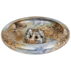 Arabia Art Deco Silver Lustreware Art Pottery Bowl, 1917-1927
