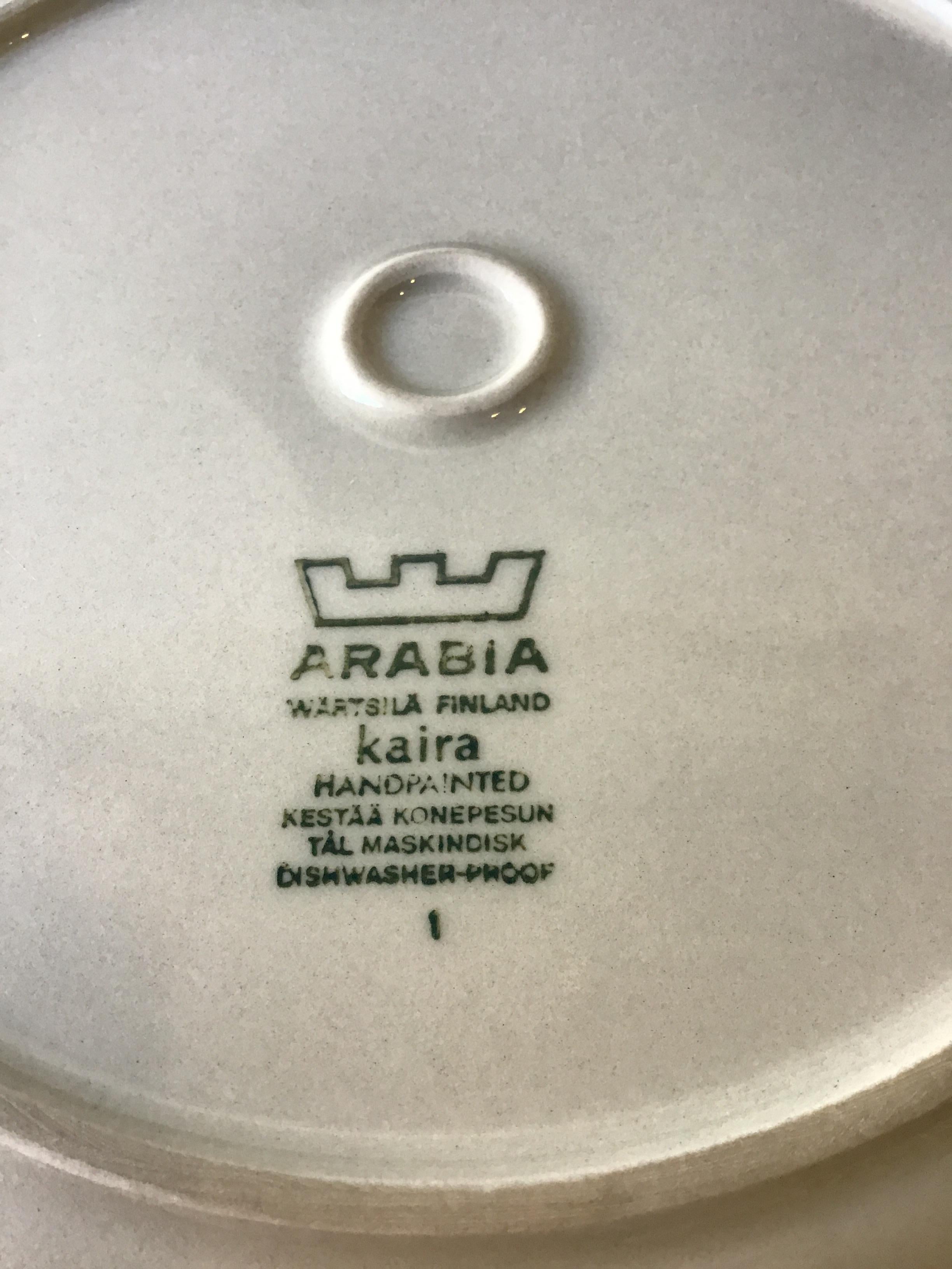 Arabia Dinnerware Set Kaira Pattern In Good Condition In Tarrytown, NY