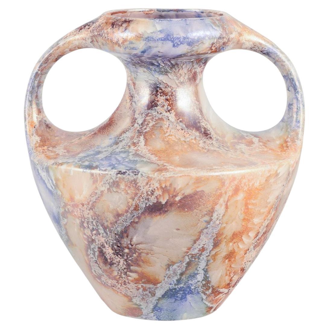 Arabia, Finland. Art Deco "Marmor" ceramic vase with marble decoration.