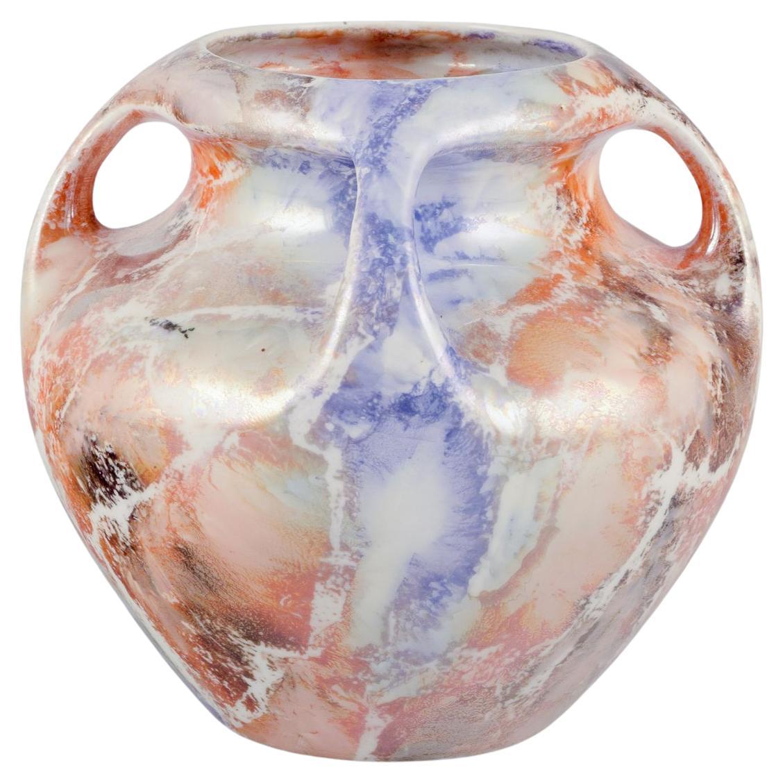 Arabia, Finland. Art Deco "Marmor" ceramic vase with marble decoration