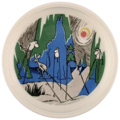 Vintage Arabia, Finland, "Comet in moominland" Porcelain Plate with Motif from "Moomin"