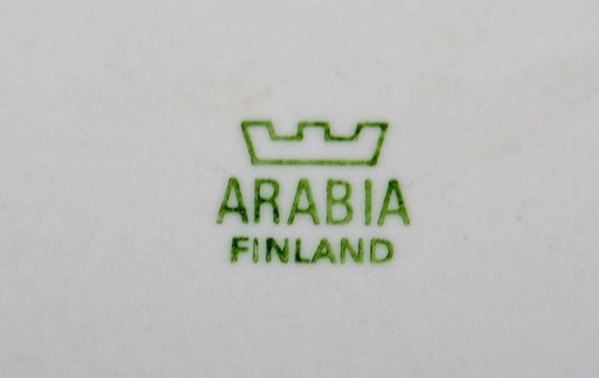 Late 20th Century Arabia, Finland, Four Flower Pot Covers in Stoneware, Grooved Design, 1970s