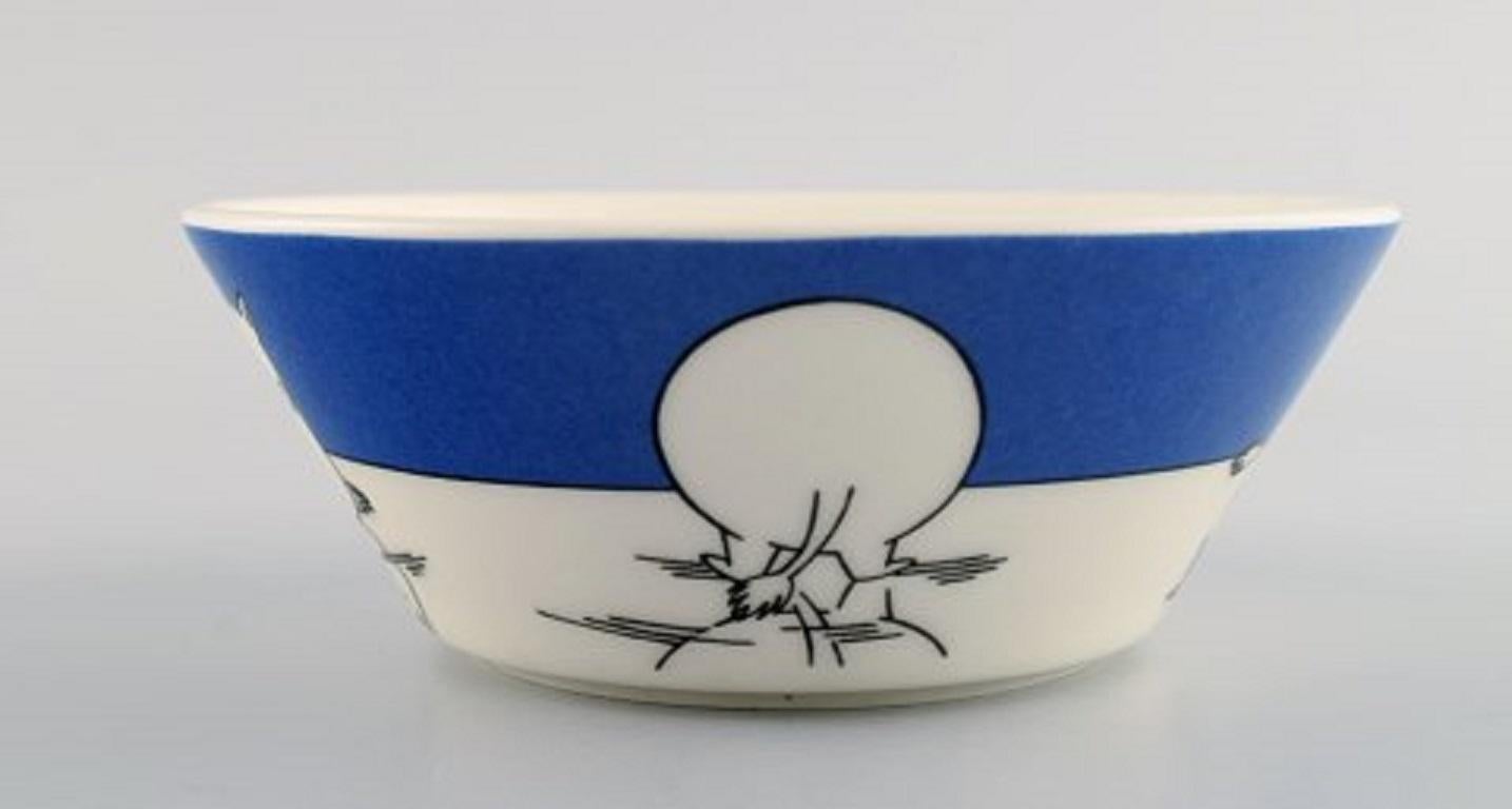 Finnish Arabia, Finland, Four Porcelain Bowls with Motifs from 