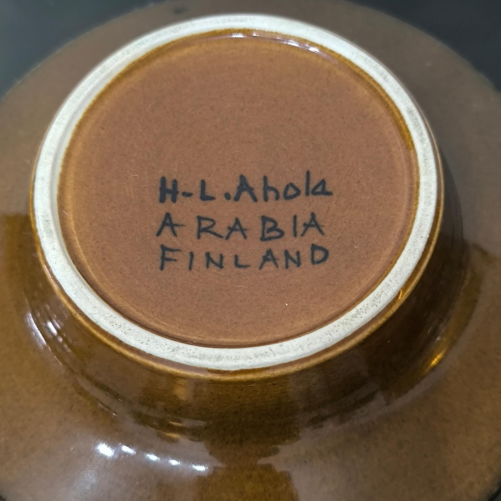 Vide-Poche aus glasiertem und bemaltem Steingut aus Arabia, Finnland, 1950er Jahre im Angebot 2