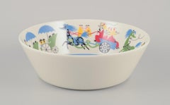 Arabien, Finnland. Große Porzellanschale. Mit Illustrationen von den Moomins.