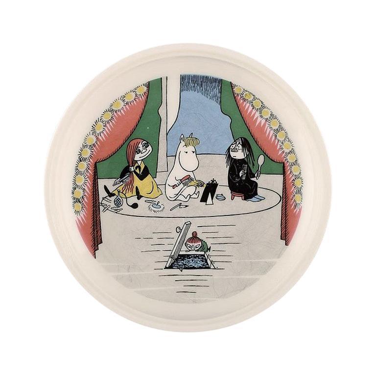 Arabia, Finland, "midsummer madness" Porcelain Plate with Motif from "Moomin" For Sale