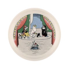 Arabia, Finland, "midsummer madness" Porcelain Plate with Motif from "Moomin"