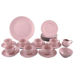 Vintage Arabia, Finland, Pink Porcelain Coffee Set for Seven People, 1960s