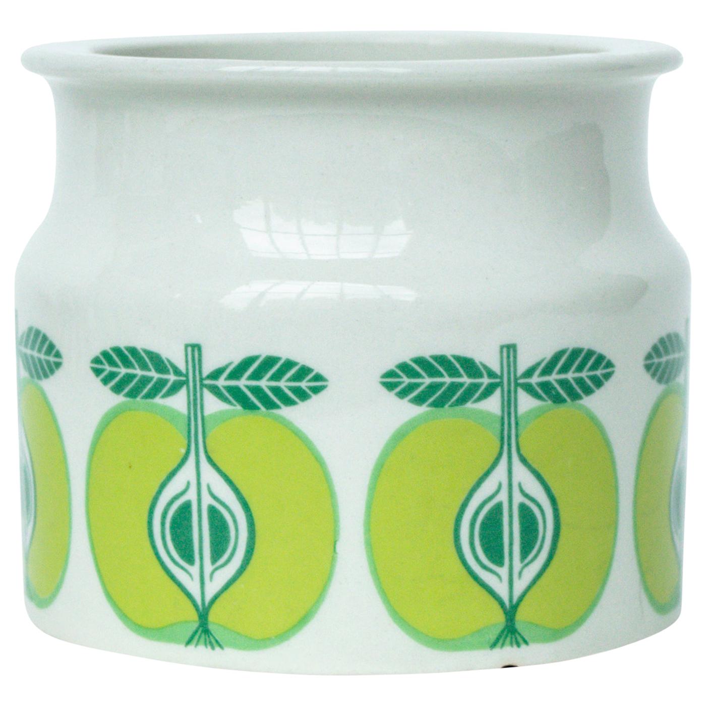 Arabia Finnland „Pomona Grüner Apfel“ Keramik-Preserve/Buttertopf im Angebot