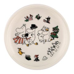 Arabia, Finlandia, piatto in porcellana con motivo di "Moomin", fine XX secolo