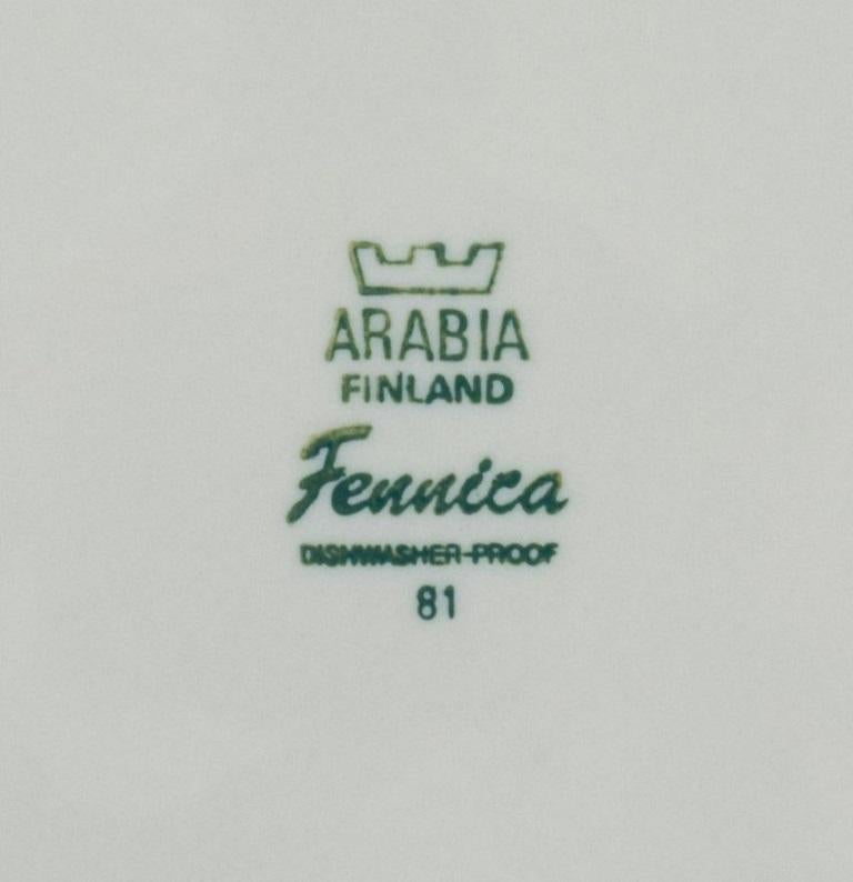Finnish Arabia, Finland, Six Fennica Stoneware Plates, 1970s