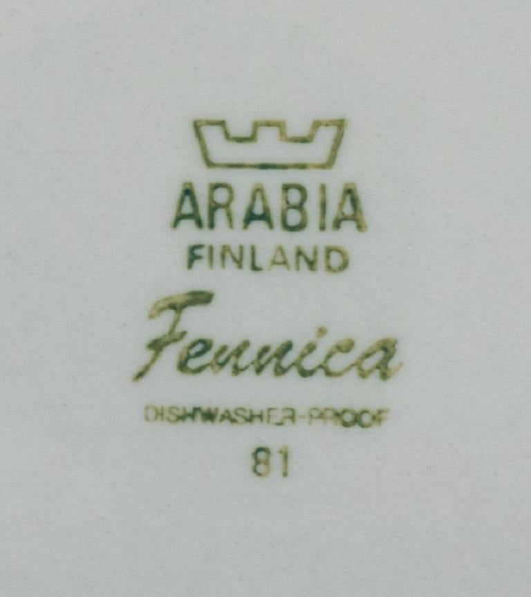 Arabia of Finland, seis platos de gres de Fennica, años 70 en Excelente estado para la venta en Copenhagen, DK