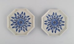 Arabia, Finland, Two Candlesticks, Two Dishes, Two Tea Caddies and a Jug