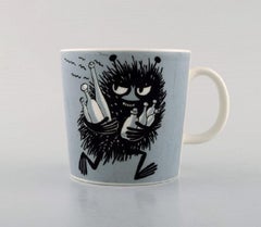 Arabia Finland Two Cups in Porcelain with Motifs from "Moomin" Late 20th Century