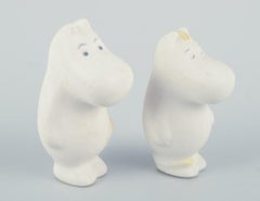 Arabia, Finland. Two figurines from the Moomins in hand-painted ceramic.