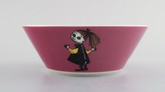 Arabia, Finland, Two Porcelain Bowls with Motifs from "Moomin" Late 20th Century
