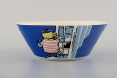 Arabia, Finland, Two Porcelain Bowls with Motifs from "Moomin" Late 20th Century