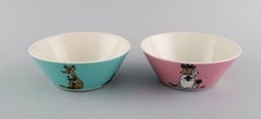 Arabia, Finland, Two Porcelain Bowls with Motifs from "Moomin"