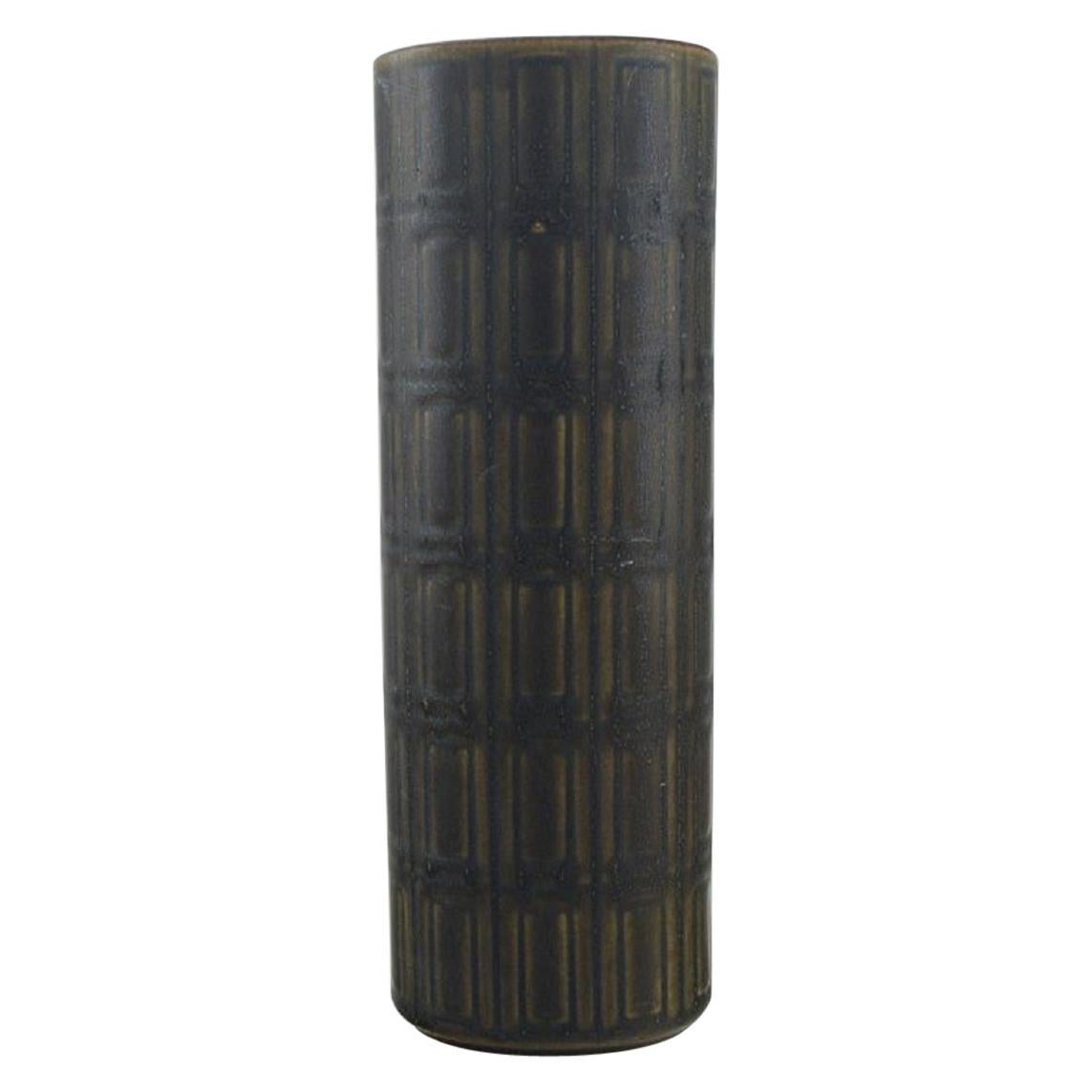 Arabia, Finland, Vase in Glazed in Ceramics, Glaze in Dark Green Shades