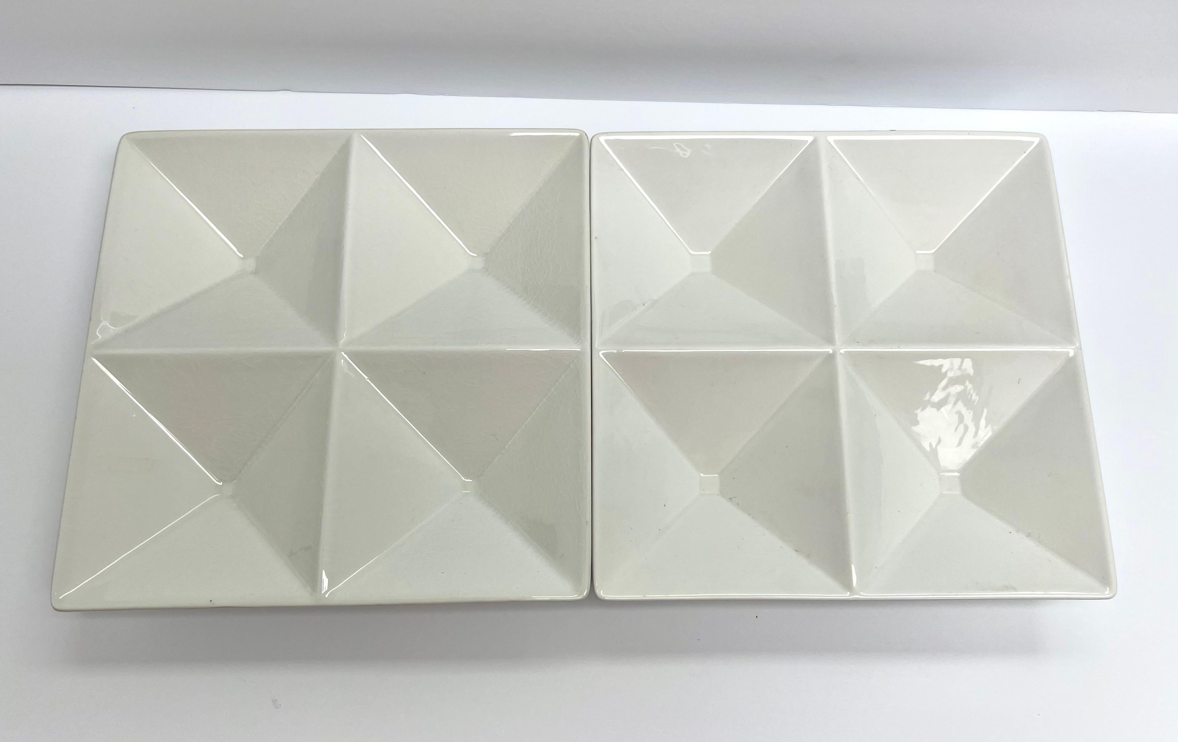 Arabia Kaj Frank Paar Origami-Keramikschalen (Finnisch) im Angebot