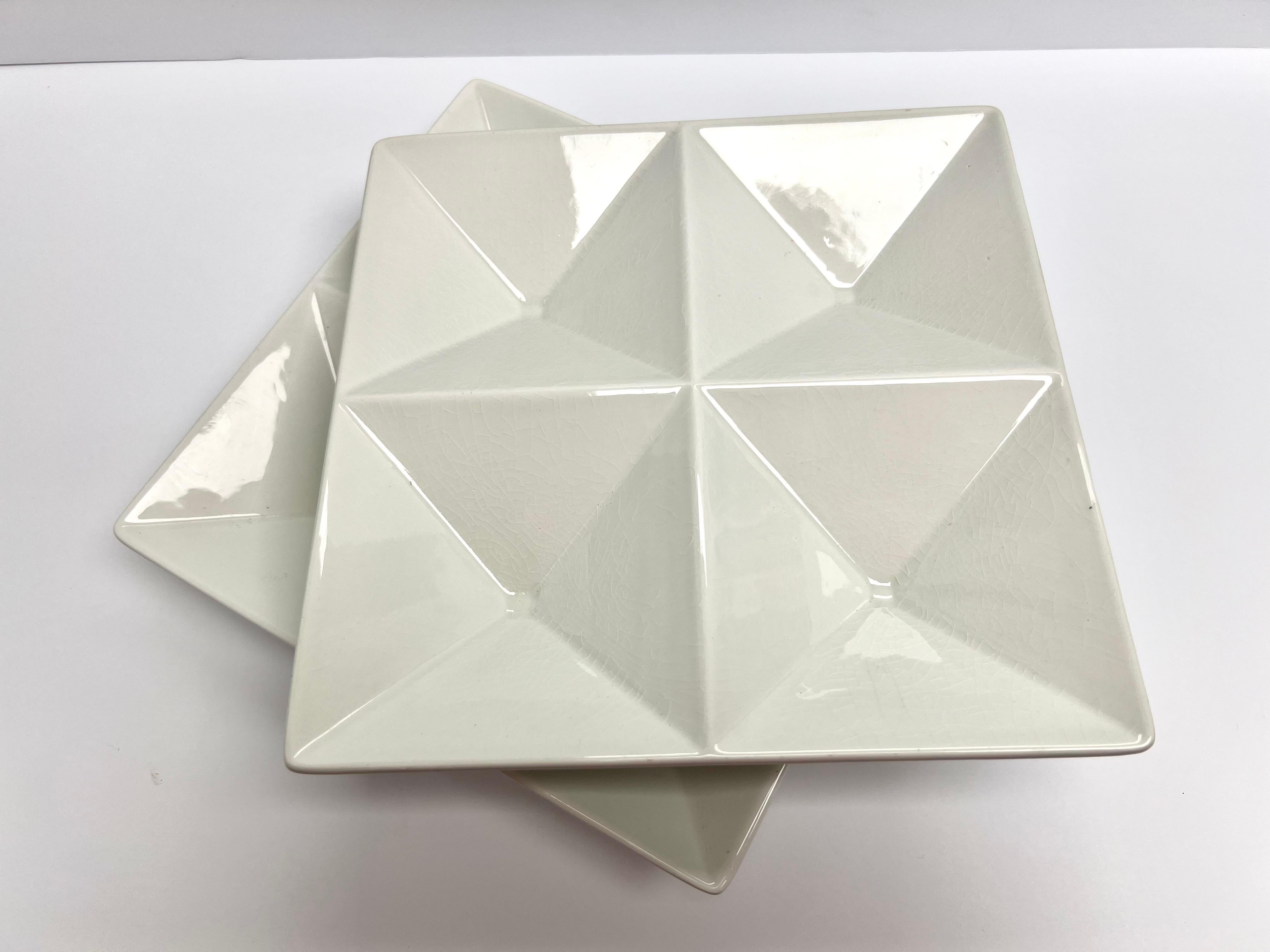 Arabia Kaj Frank Paar Origami-Keramikschalen im Angebot 3