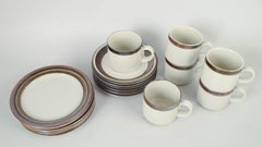 Arabien, Serie Karelien. Sechs Teetassen mit Untertassen und sechs Kuchenteller. 1970s