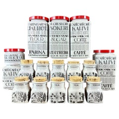Arabia of Finland Ceramic Kitchen Jars and Spice Jars, 16-Piece Set, 1966–68
