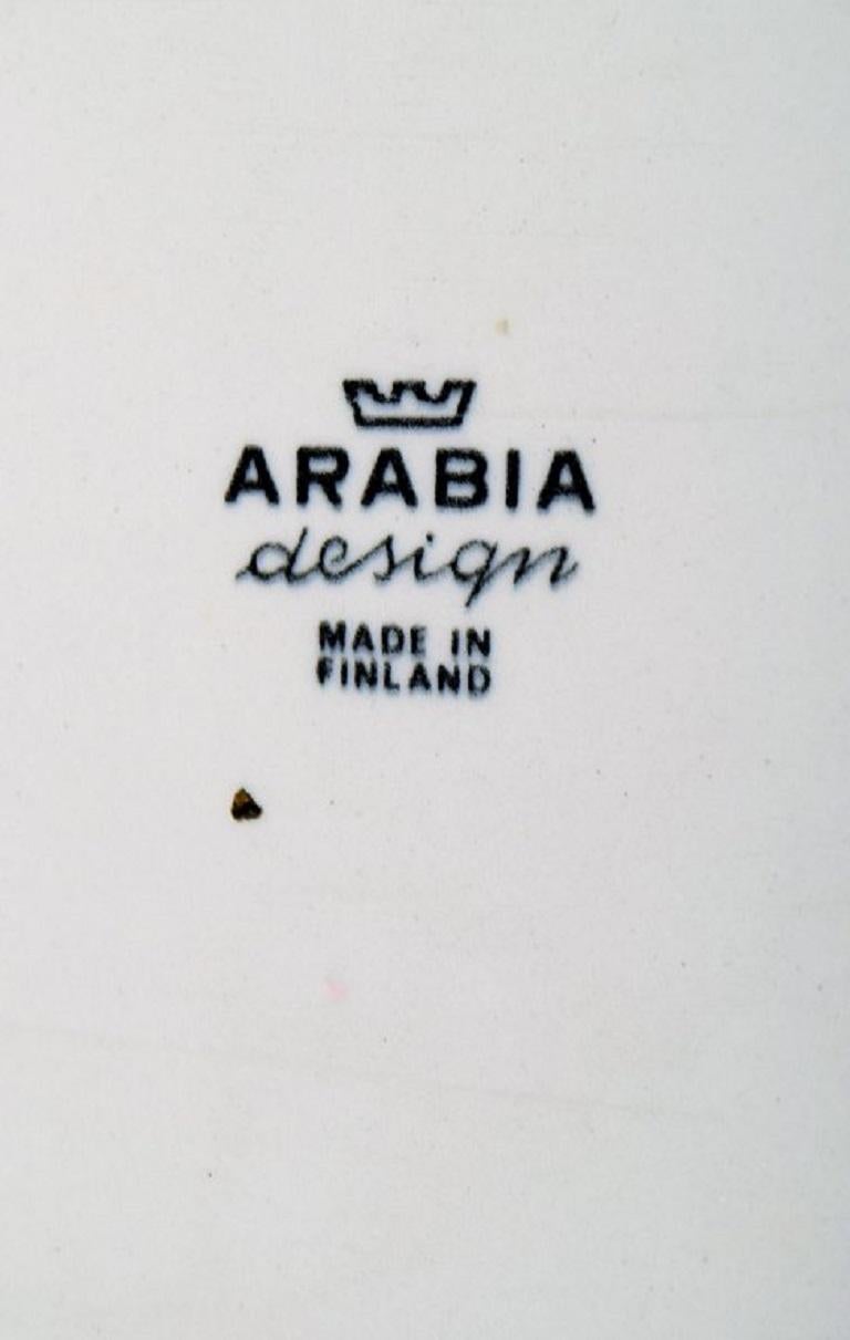 Finlandese Vassoio in porcellana Arabia decorato con utensili da cucina, design finlandese in vendita