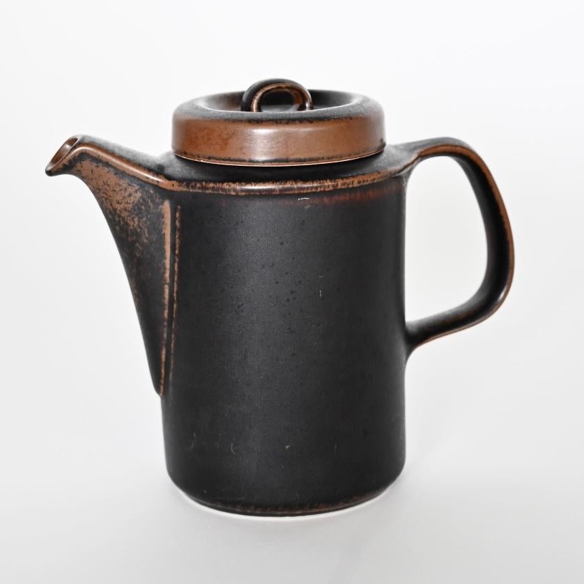 Scandinavian Modern Arabia Ruska Stoneware Coffee Pot For Sale