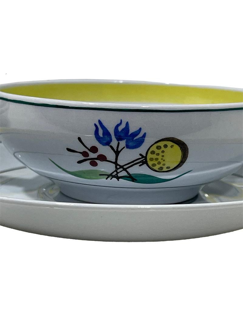 Finnish Arabia soup service set by Olga Osol, Finland 1960s For Sale