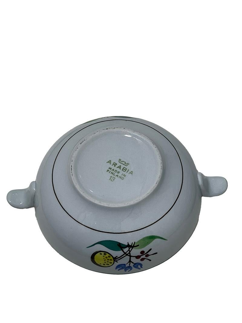 Ceramic Arabia soup service set by Olga Osol, Finland 1960s For Sale