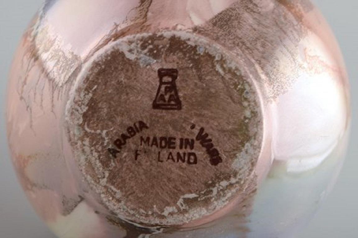 Smaltato Vaso Arabia in ceramica smaltata, splendida smaltatura con effetto marmo multicolore in vendita