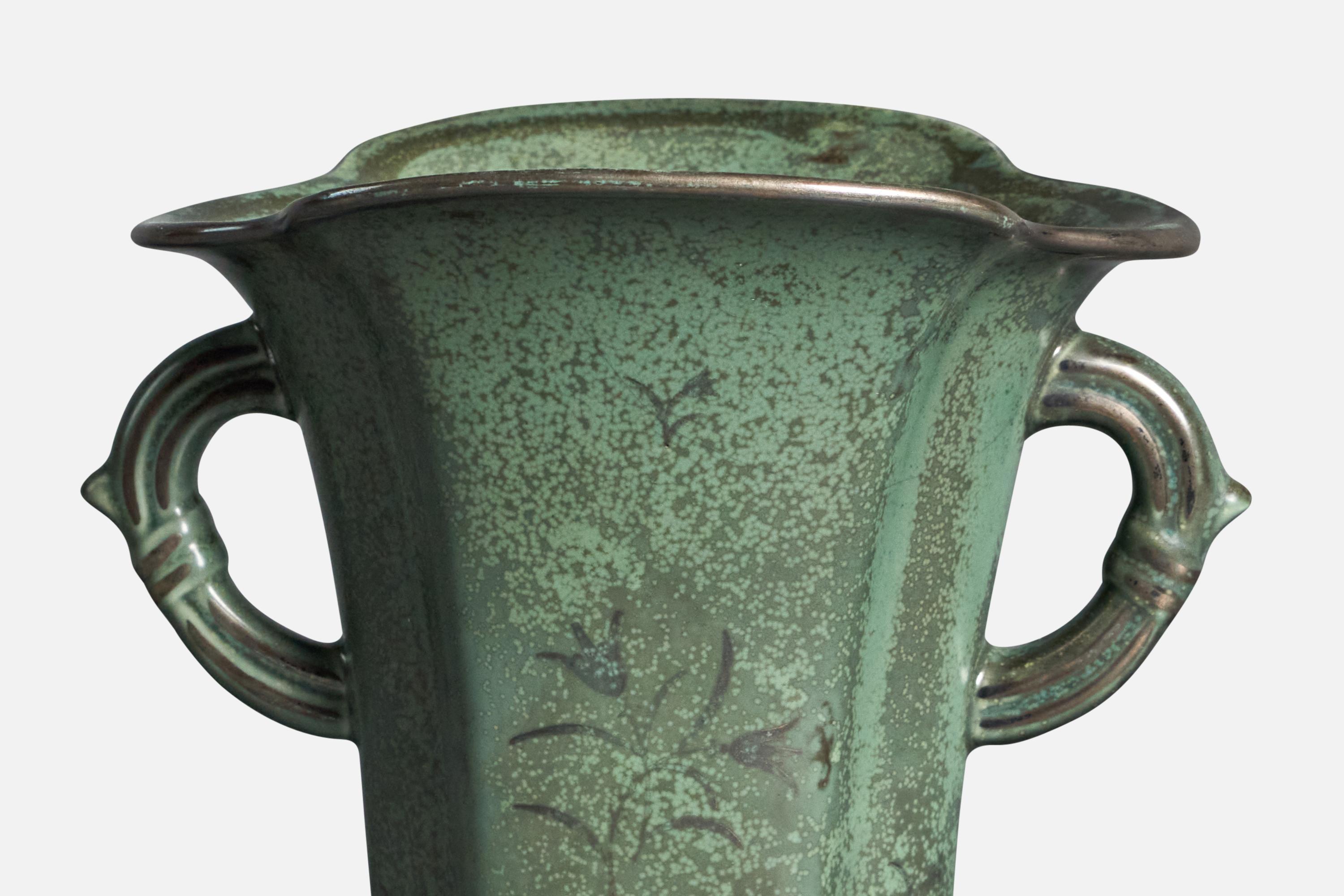Scandinavian Modern Arabia, Vase, Stoneware, Finland, 1940s For Sale