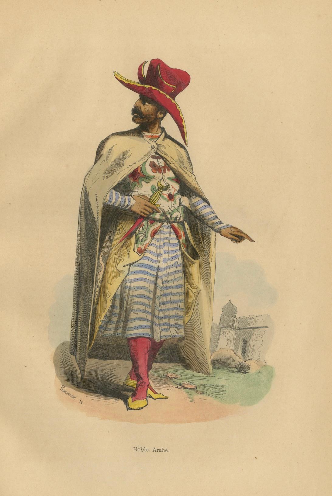 Arabian Merchant & Noble in 1844 Wahlen's Hand-Colored Lithographs 5
