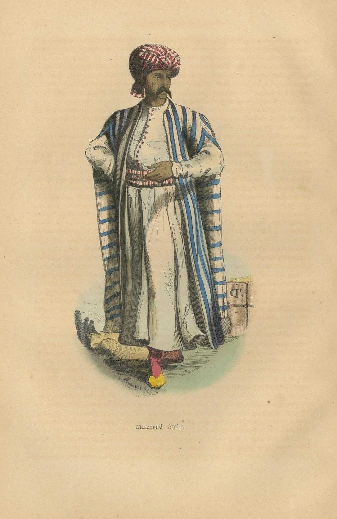 Arabian Merchant & Noble in 1844 Wahlen's Hand-Colored Lithographs 4
