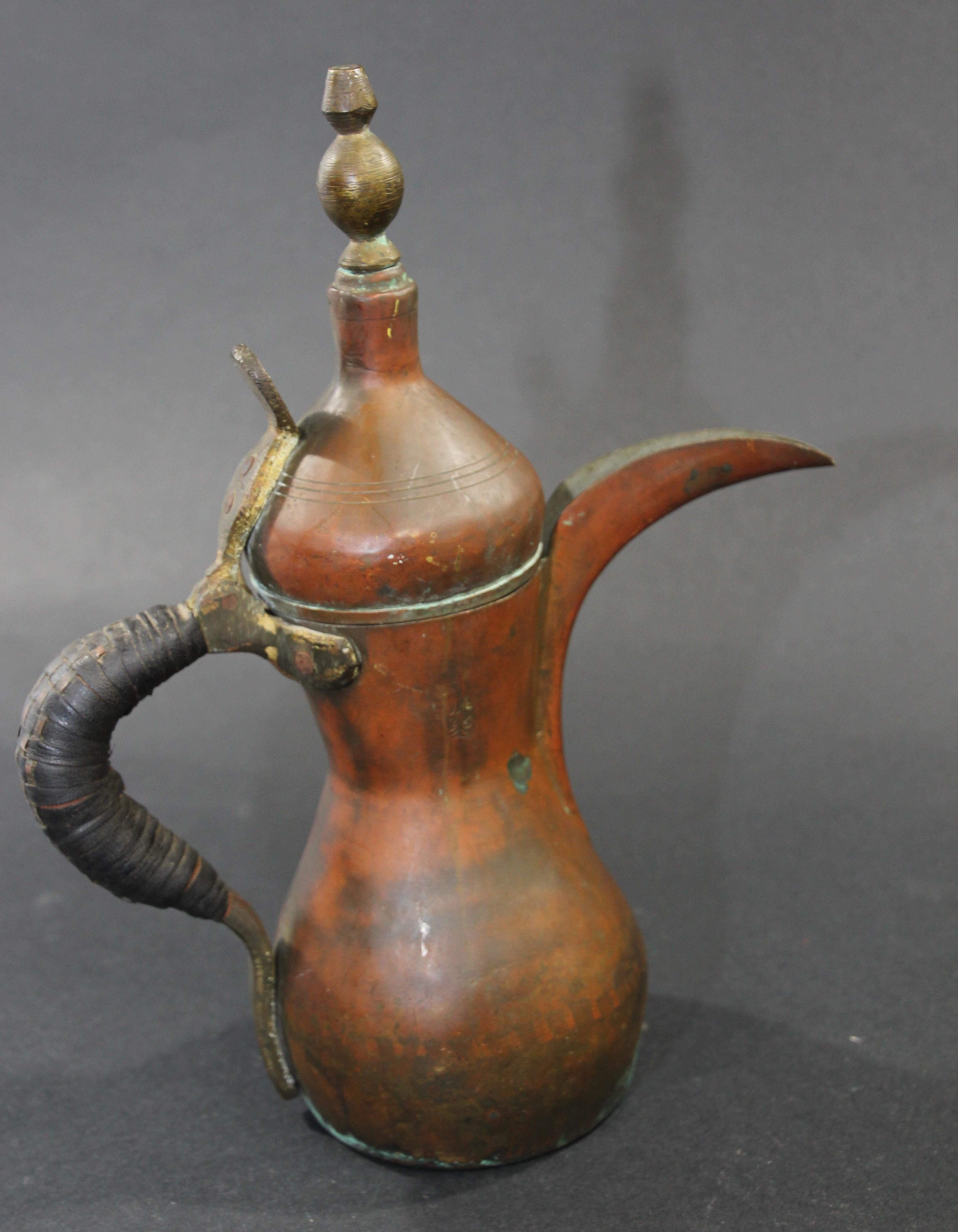 19th Century Arabian Middle Eastern Dallah Moorish Coffee Pot For Sale