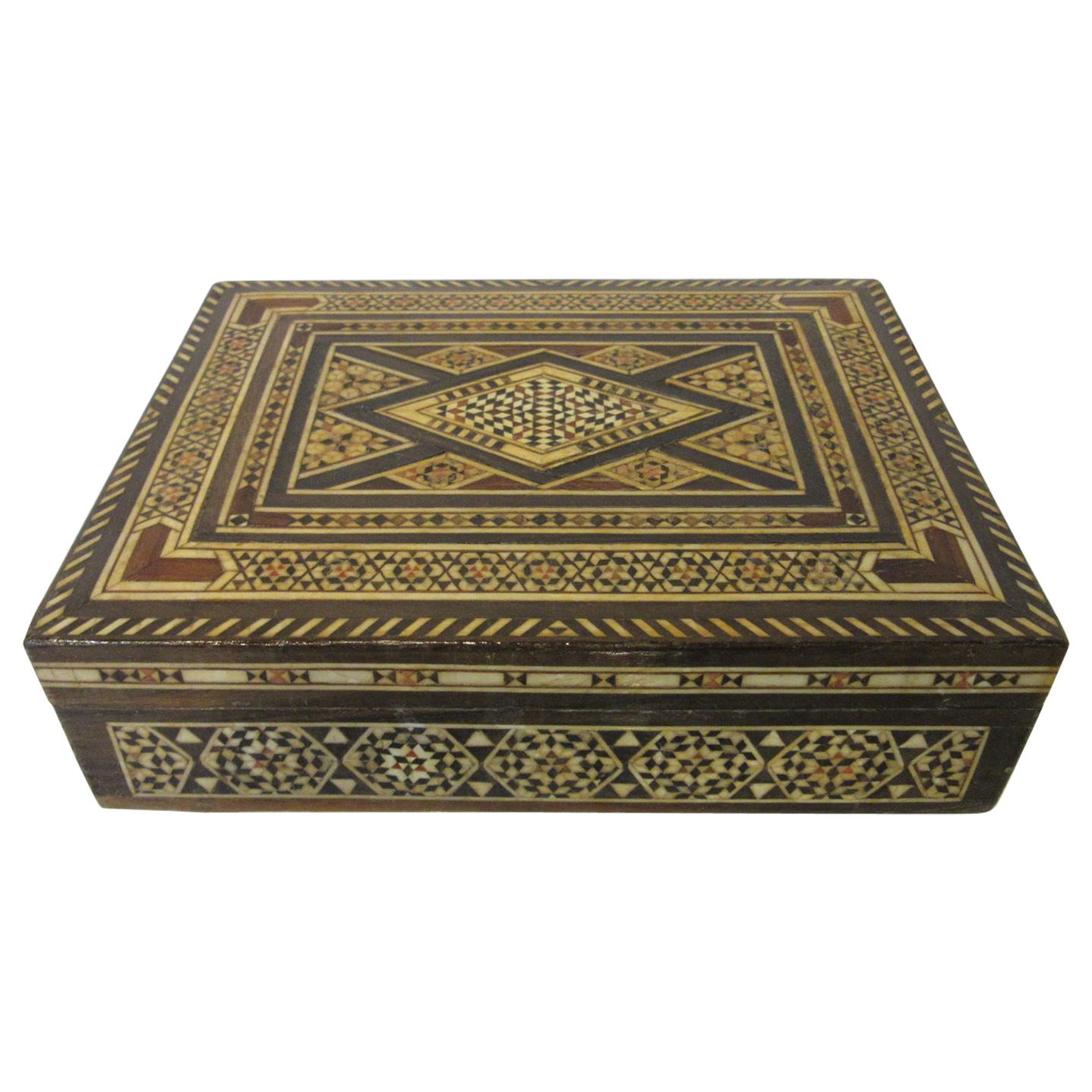 Arabian Mosaic Syrian Micro Mosaic Jewelry / Exotic Box