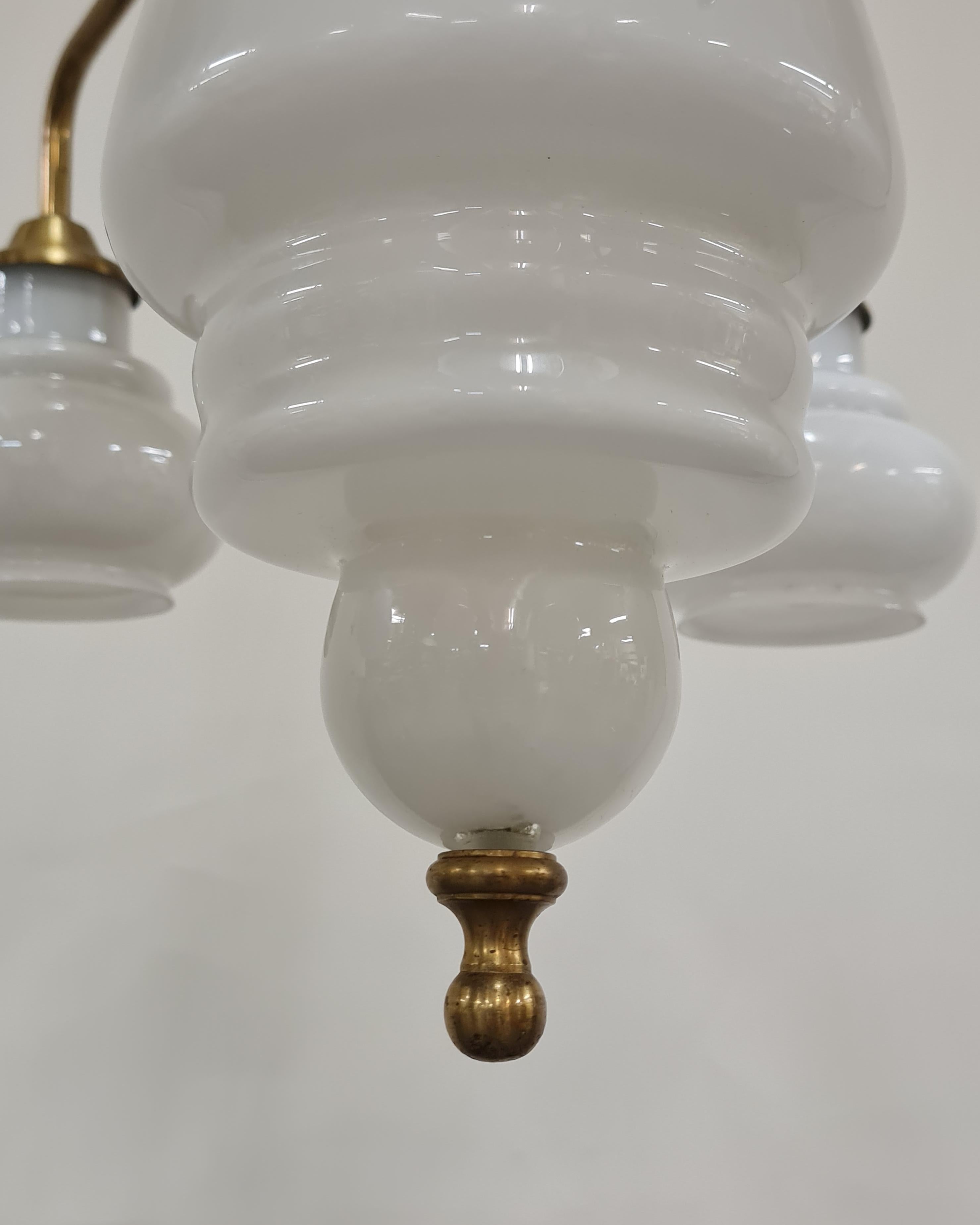 'Arabian Nights' Chandelier in Brass & Glass, Kai Ruokonen, Ker-lux 1970s For Sale 3