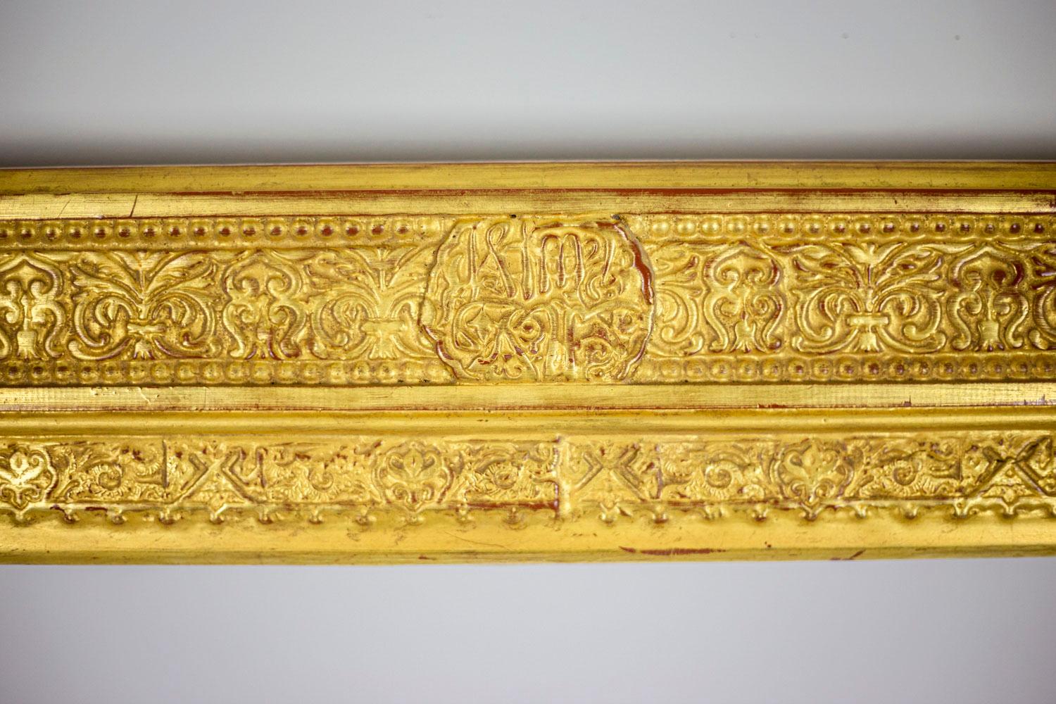 Européen Cadre de style arabe en bois doré, 20e siècle en vente