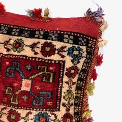 Arabian Turkish Oriental Salt Bag or Rug Embroidery Pillow