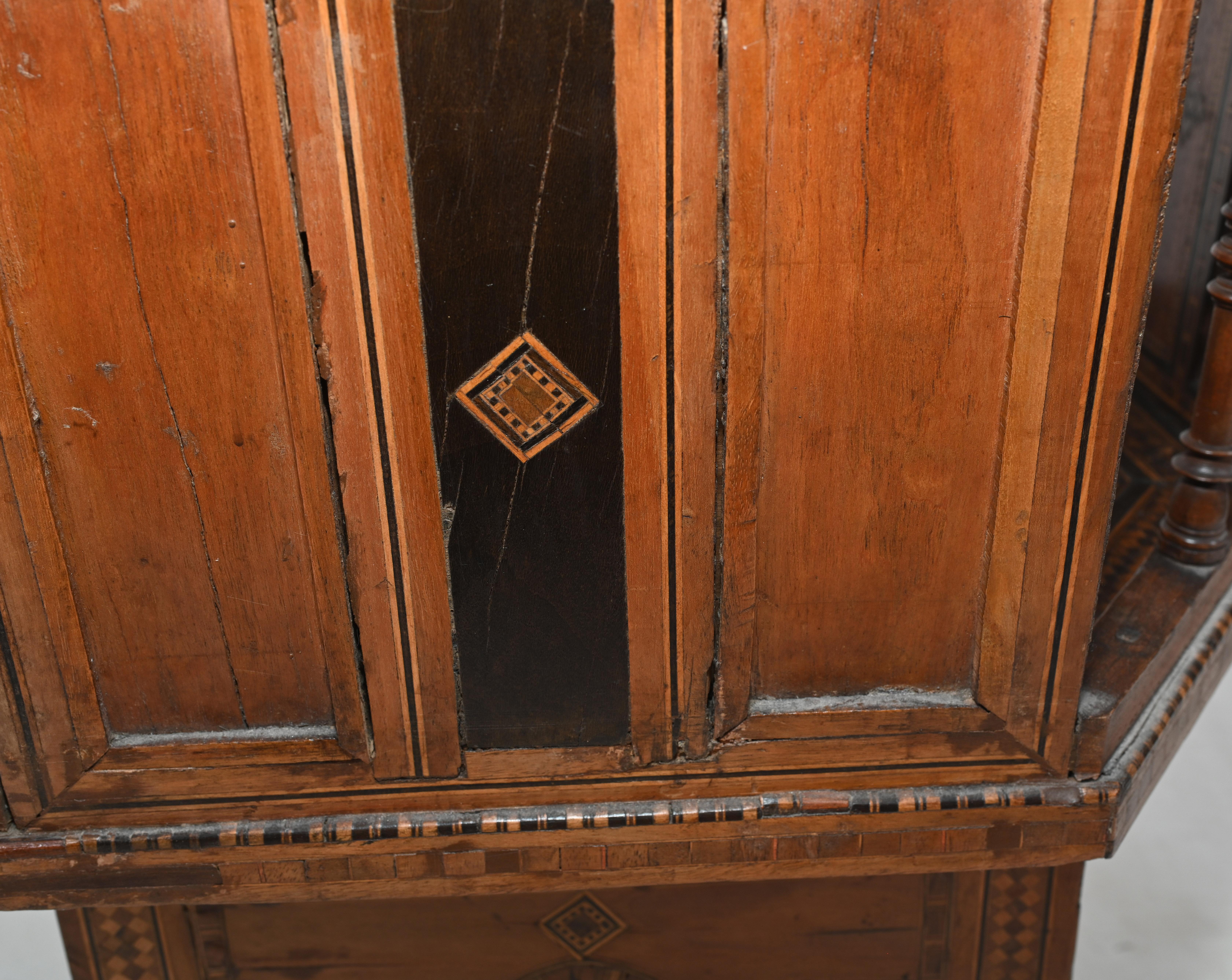 Early 20th Century Arabic Arm Chair Antique Damascan Furniture Inlay, 1920