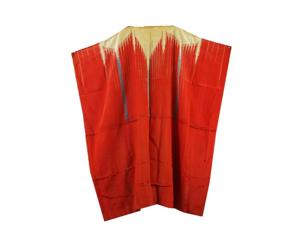 Unknown Arabic Islamic Moroccan Red And Gold Silk Robe For Sale