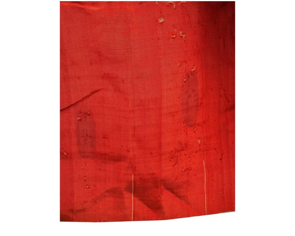 Textile Arabic Islamic Moroccan Red And Gold Silk Robe For Sale