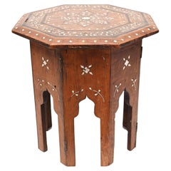 Arabic Side Table Damascan Inlay