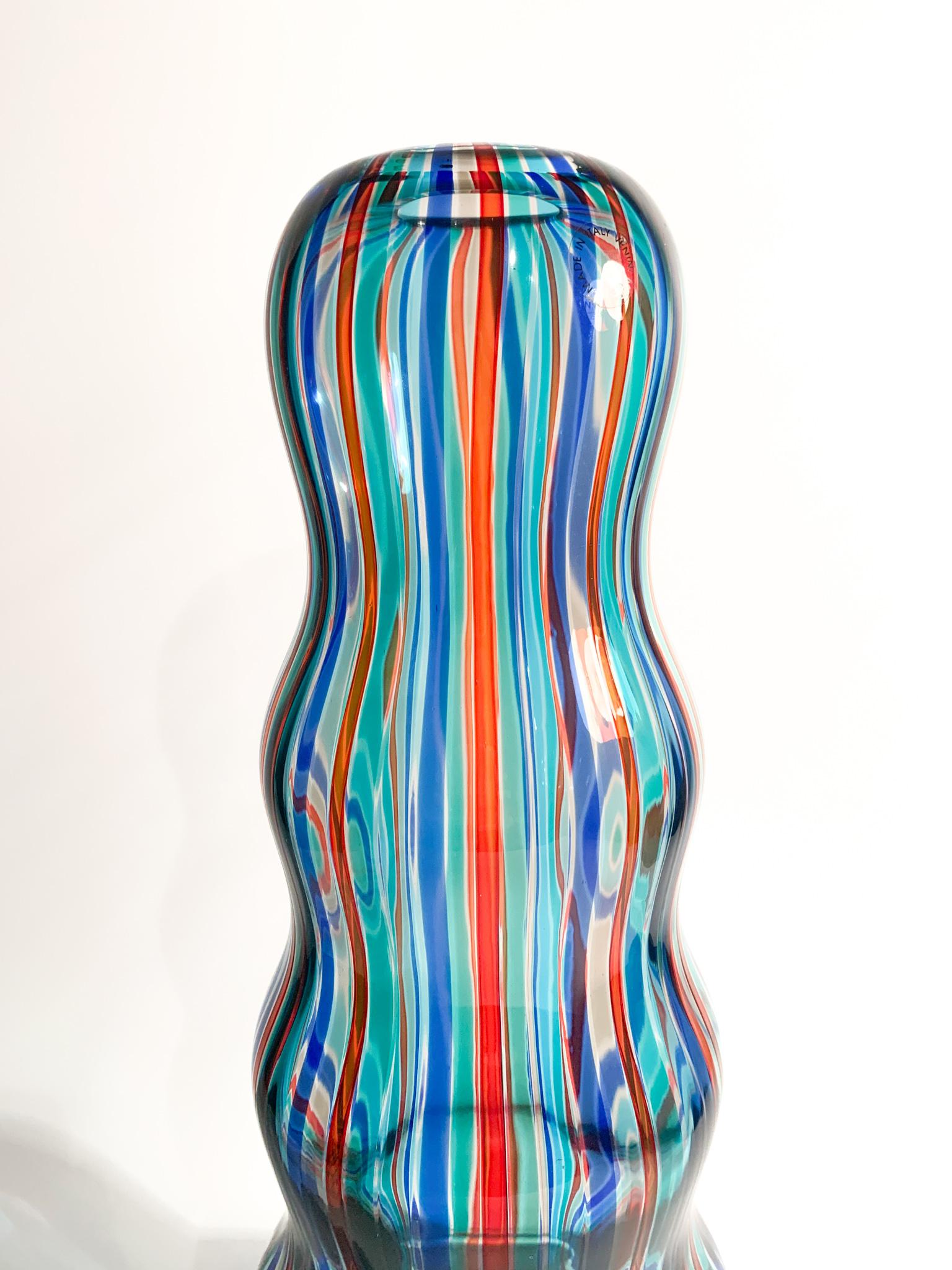 Vase „Arado“ von Alessandro Mendini für Venini aus dem Jahr 1988 (Moderne der Mitte des Jahrhunderts) im Angebot