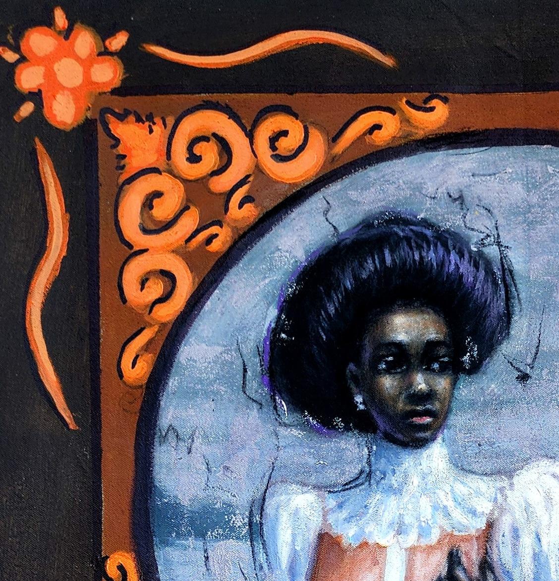 Bound By Time 3 - 21° secolo, Contemporaneo, Ritratto figurativo, Persone dell'Africa - Painting di Aragbada Stephen