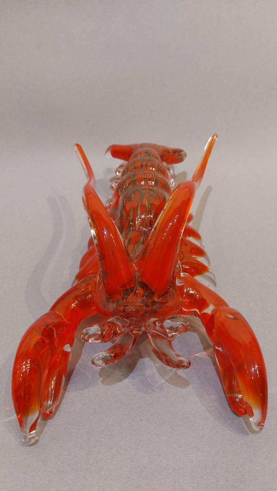 Late 20th Century Murano glass lobster attributed to Toni Zuccheri For Sale